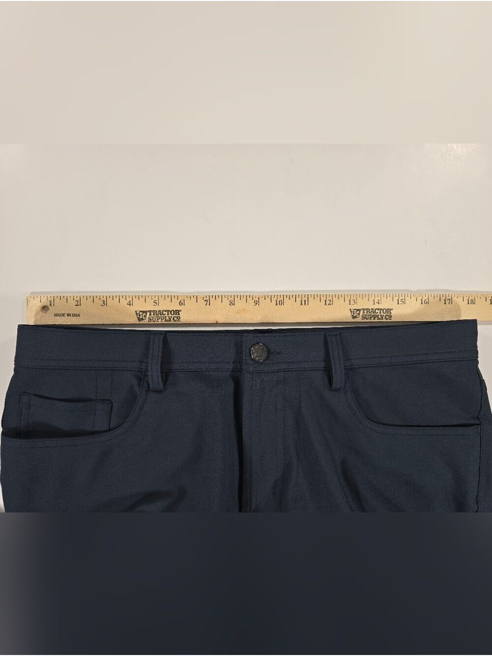 Dunning Golf Pants Performance Stretch 5 Pocket Chino Dark Blue Mens 34X28 - Picture 11 of 11